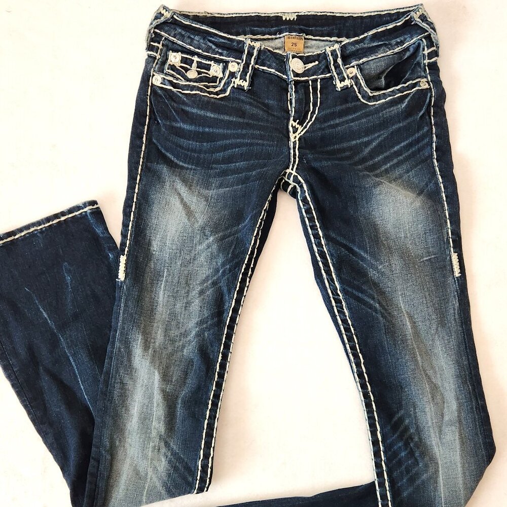 VINTAGE 2014 Women/Teens True Religion "Becky Bootcut Crockettes" Size 25, RARE!